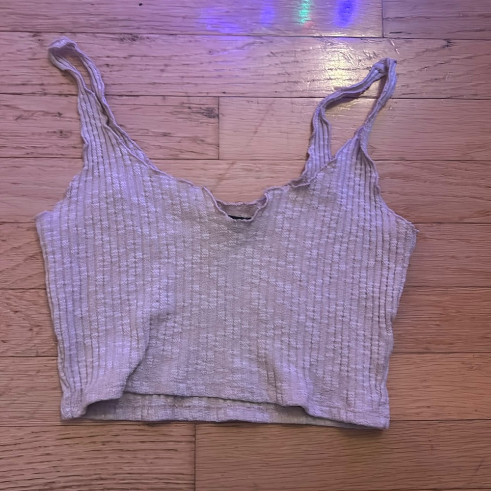 FOREVER 21 BEIGE CROP TOP